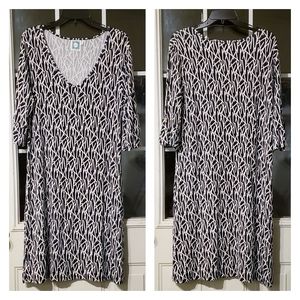 🔥Vera Fishbaugh🔥 Black/White 3/4 Sleeve Dress